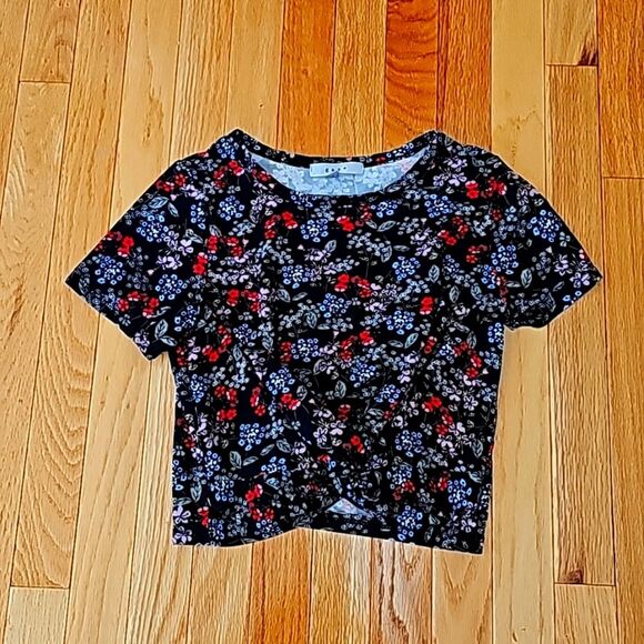 Gaze Floral Crop Top, Size Small - Picture 1 of 3
